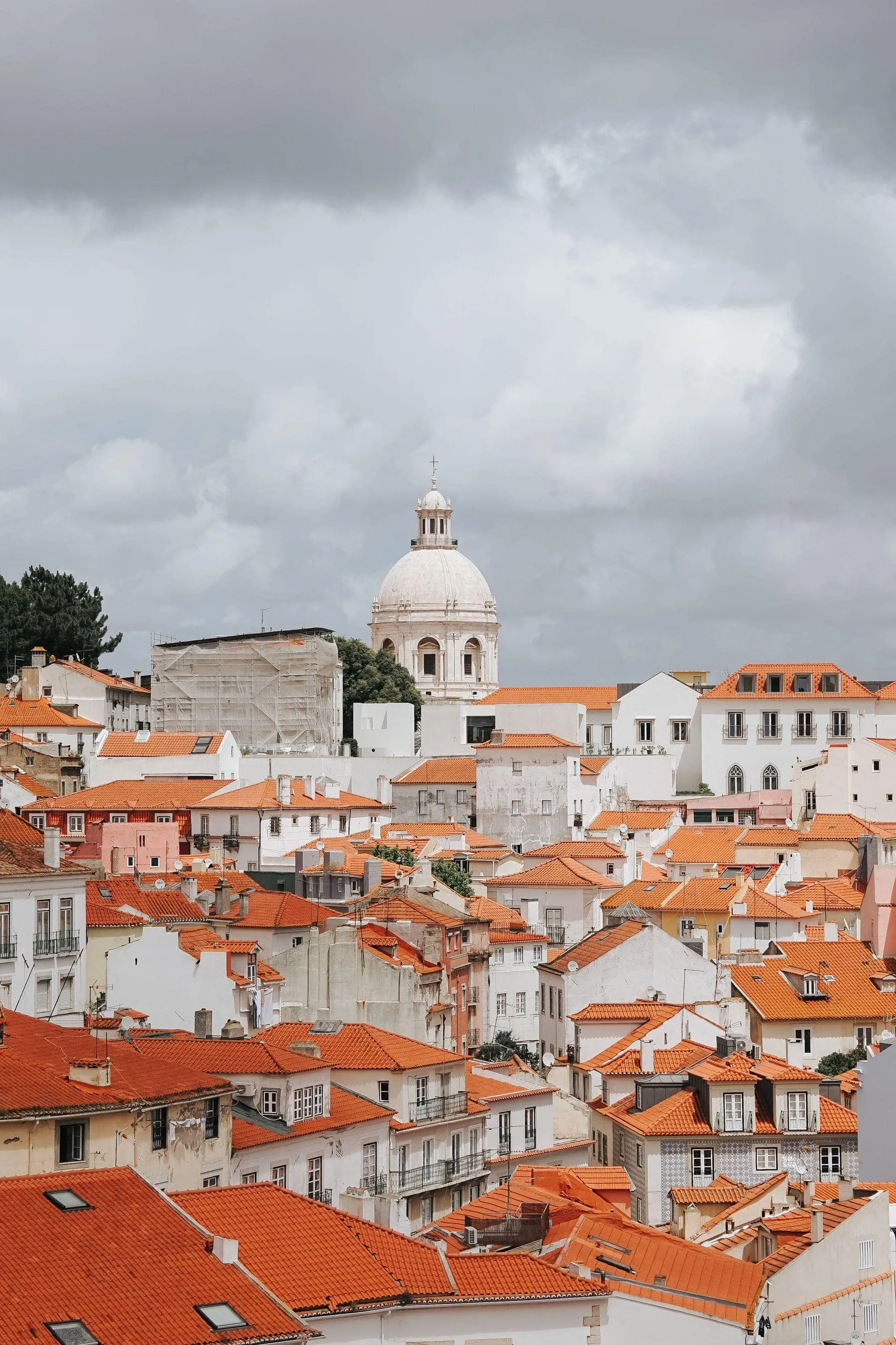The terracotta rooftops of Porto seen from above, with towers in the distance